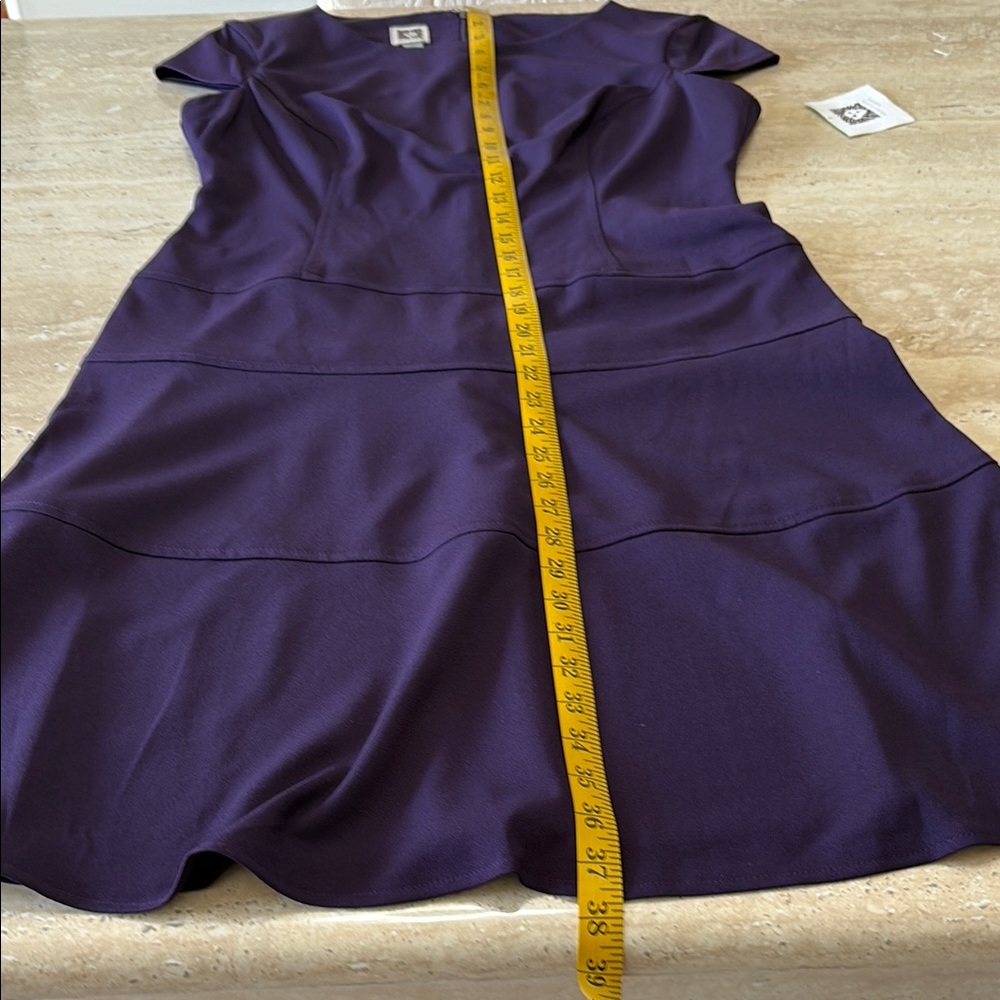NWT Anne Klein Elegant Purple Women's Dress. Measurements are in photos. - Picture 13 of 14